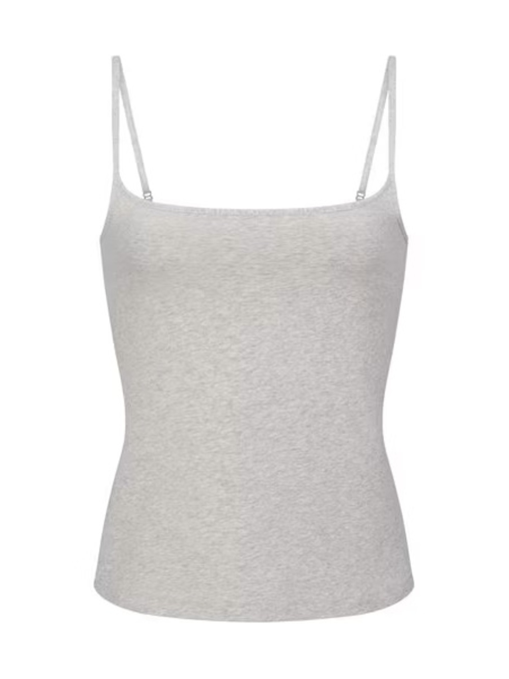 Brandy Melville Women's Slim Fit Spaghetti Strap Tank Top - Light Gray